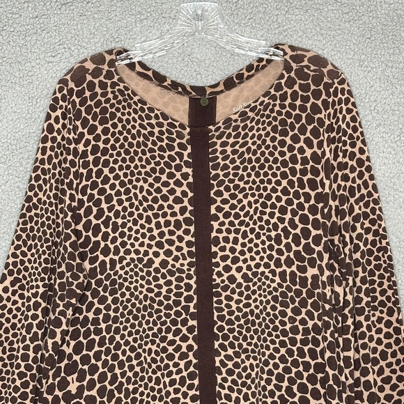 Soft Surroundings Tops - Soft Surroundings Tunic Top Brown Animal Print 3/4 Sleeve Casual Boho‎ Everyday